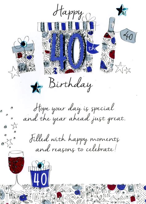 40th birthday wishes card|40th birthday messages for men.